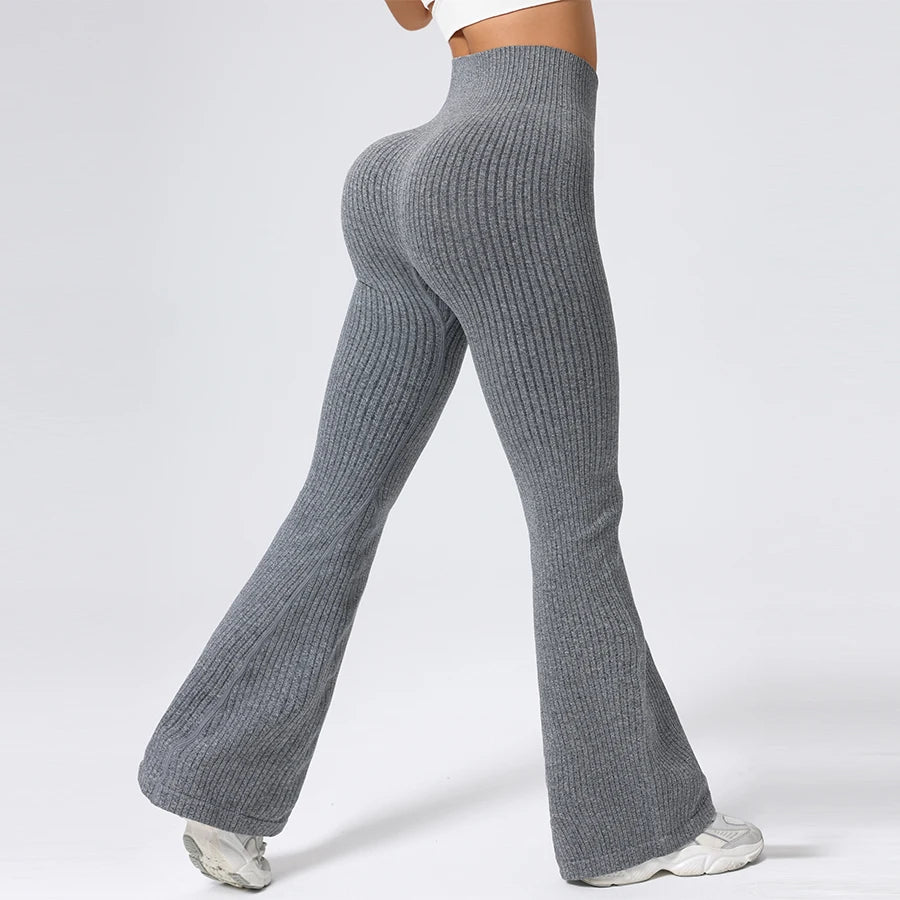 Atmungsaktive Schlaghose, Yoga-to-Street-Chic, Athleisure-Fitnesshose, trendige Damen-Yoga-Fitnessbekleidung mit hoher Taille, 4-Wege-Stretch