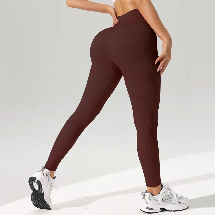 Damen sport leggings Nahtlose yoga Hose mit Bauchkontrolle Sportbekleidung für Fitness & Gym