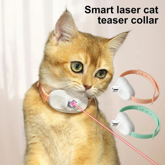 Tragbares automatisches Katzenspielzeug mit Lichtpunkt, interaktivem Selbstunterhaltungslaser, Katzenhalsband zum Necken mit Laser, für Hauskatzen