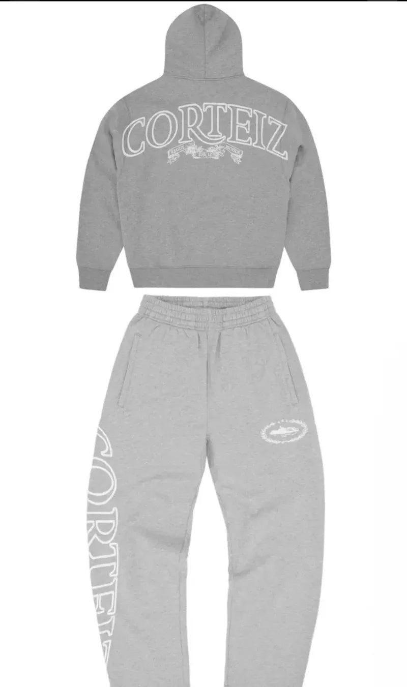 Y2KHip-Hop High Street Trendy Streetwear Sport-Set Retro Harajuku Reißverschluss Hoodie Gothic Punk Letter Print Lässige LooseSweatpants