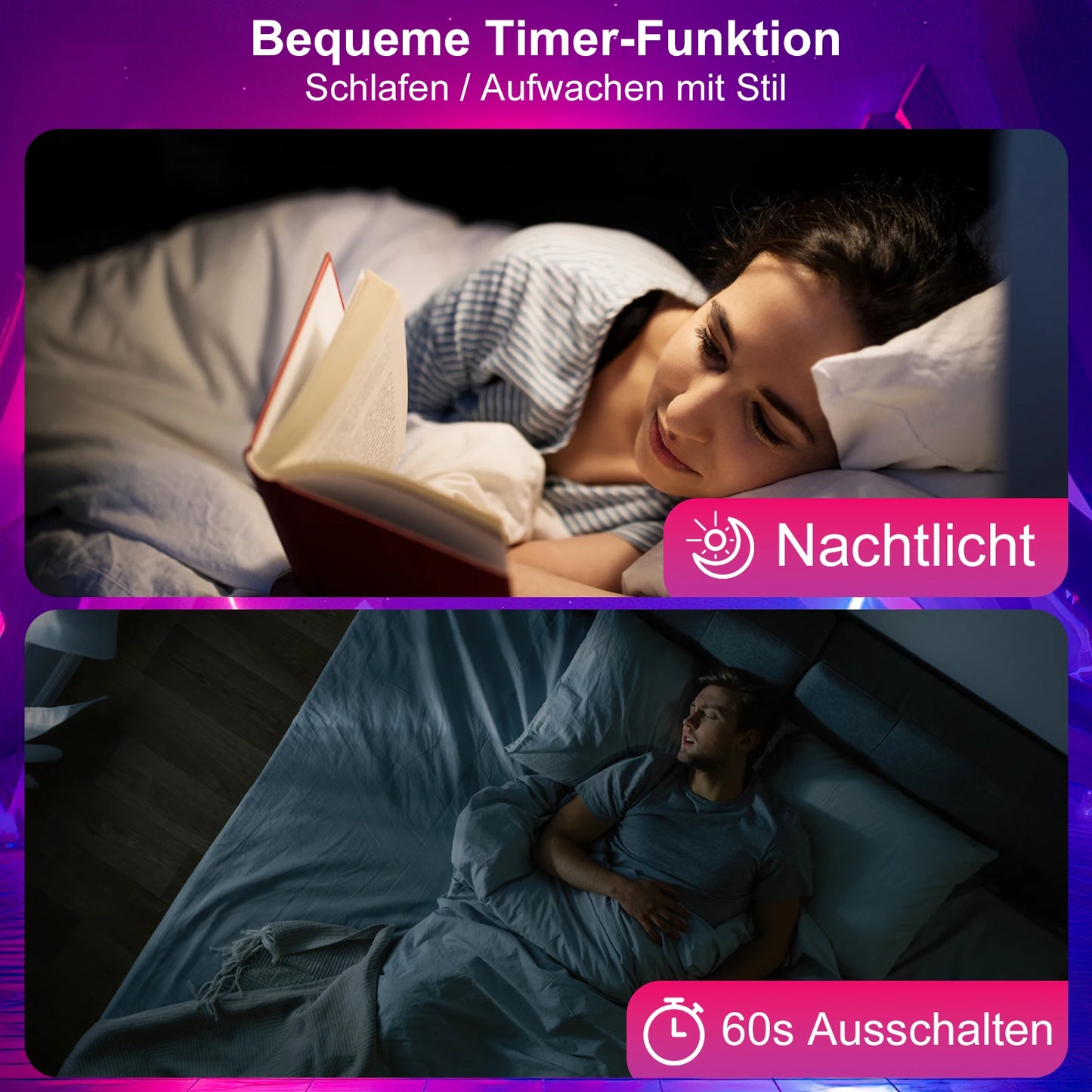 smart RGB LED Deckenlampe mit Fernbedienung App gesteuert