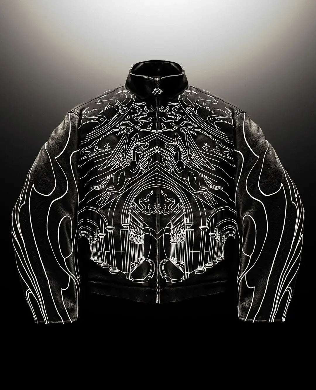 Retro Schwarze Lederjacke Übergroße Lose Verdickte Y2k Reißverschlussjacke Hip Hop Goth Rock Männer und Frauen Mäntel Jacken Streetwear