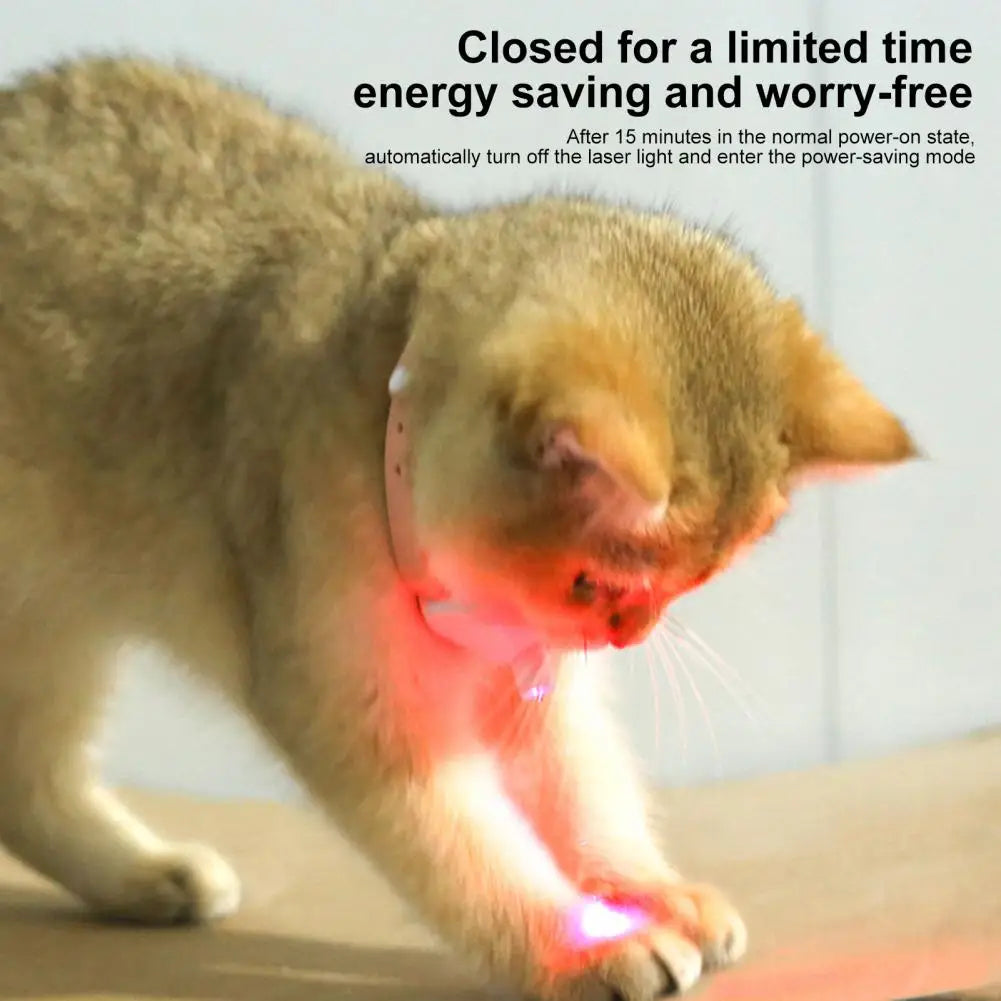 Tragbares automatisches Katzenspielzeug mit Lichtpunkt, interaktivem Selbstunterhaltungslaser, Katzenhalsband zum Necken mit Laser, für Hauskatzen