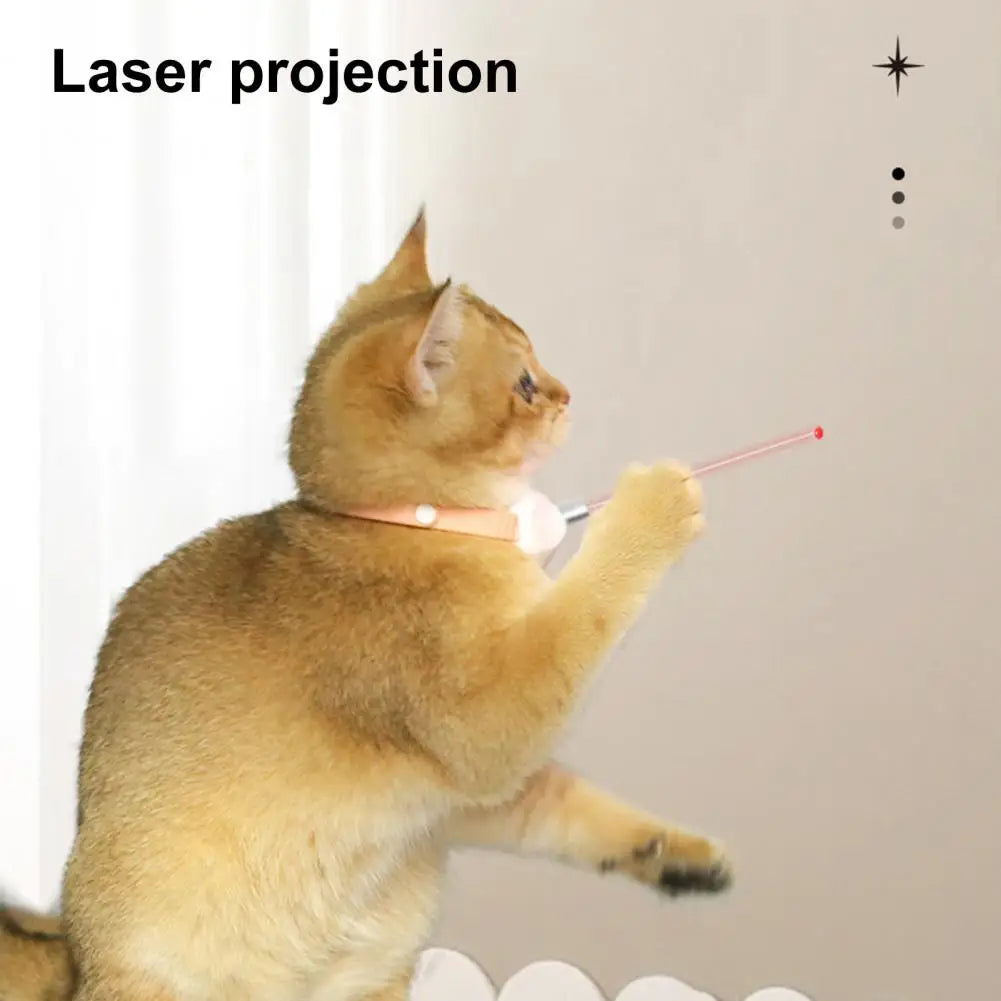Tragbares automatisches Katzenspielzeug mit Lichtpunkt, interaktivem Selbstunterhaltungslaser, Katzenhalsband zum Necken mit Laser, für Hauskatzen