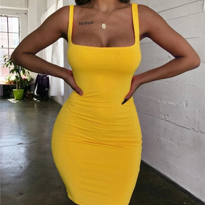 Sommer Sexy Bodycon Trägerlosen Spaghetti Strap Backless Kleider Beiläufige Elegante Party Mini Kleid Frauen Kleidung y2k Vestidos