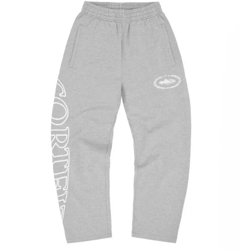 Y2KHip-Hop High Street Trendy Streetwear Sport-Set Retro Harajuku Reißverschluss Hoodie Gothic Punk Letter Print Lässige LooseSweatpants