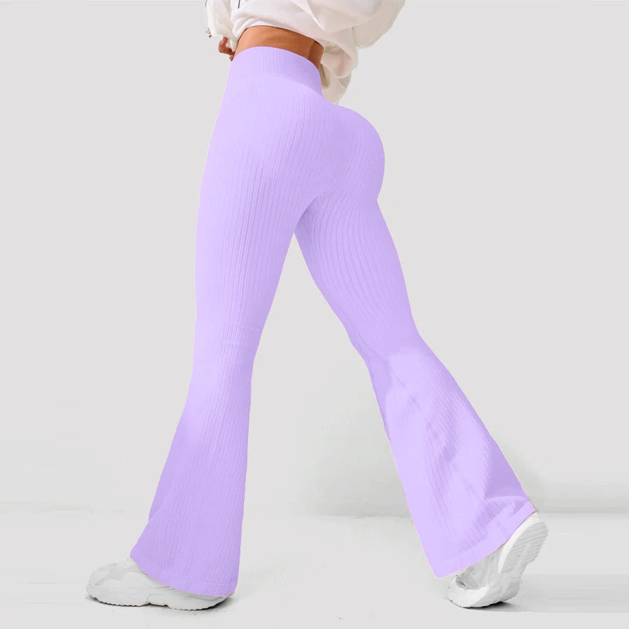 Atmungsaktive Schlaghose, Yoga-to-Street-Chic, Athleisure-Fitnesshose, trendige Damen-Yoga-Fitnessbekleidung mit hoher Taille, 4-Wege-Stretch
