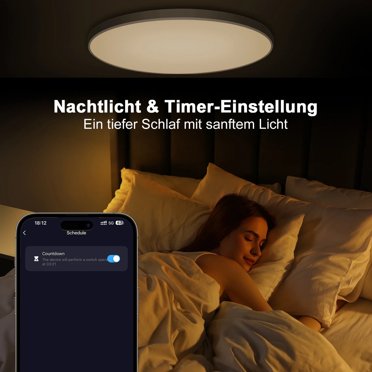 smart RGB LED Deckenlampe mit Fernbedienung App gesteuert