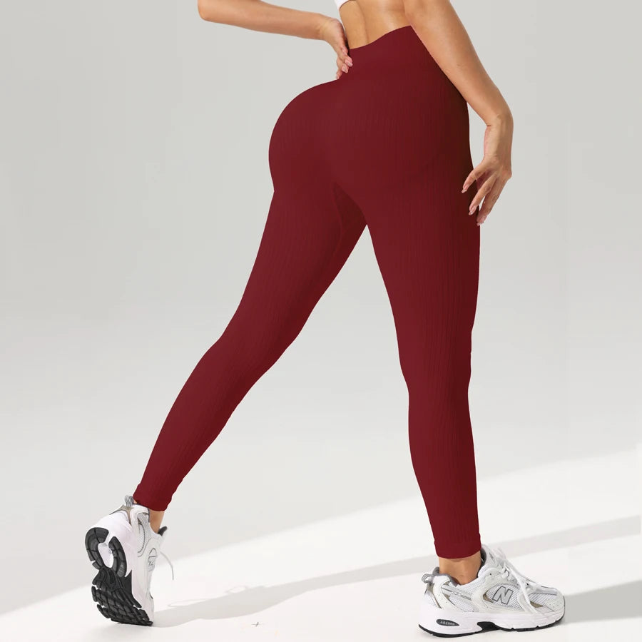Damen sport leggings Nahtlose yoga Hose mit Bauchkontrolle Sportbekleidung für Fitness & Gym