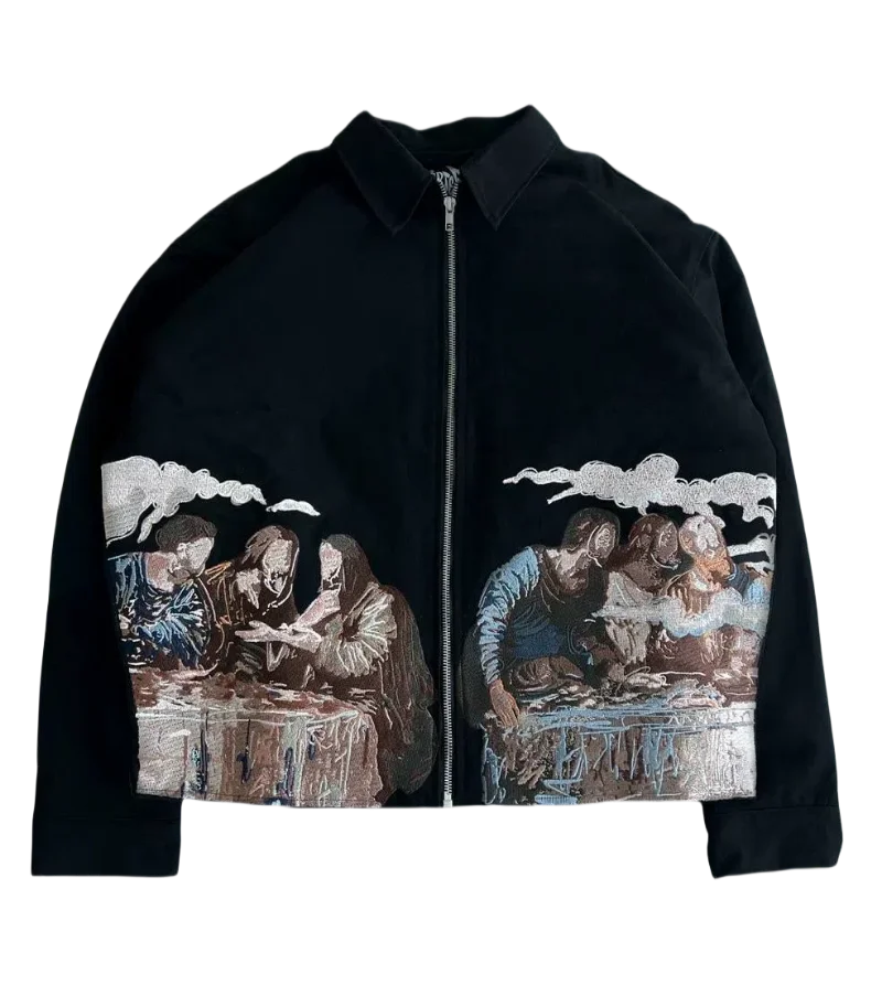 Amerikanische Retro-Lederjacke Y2Kcoats Herren Damen Hip Hop Retro Stickerei Übergroße Jacke Lässige Reißverschluss Motorradkleidung